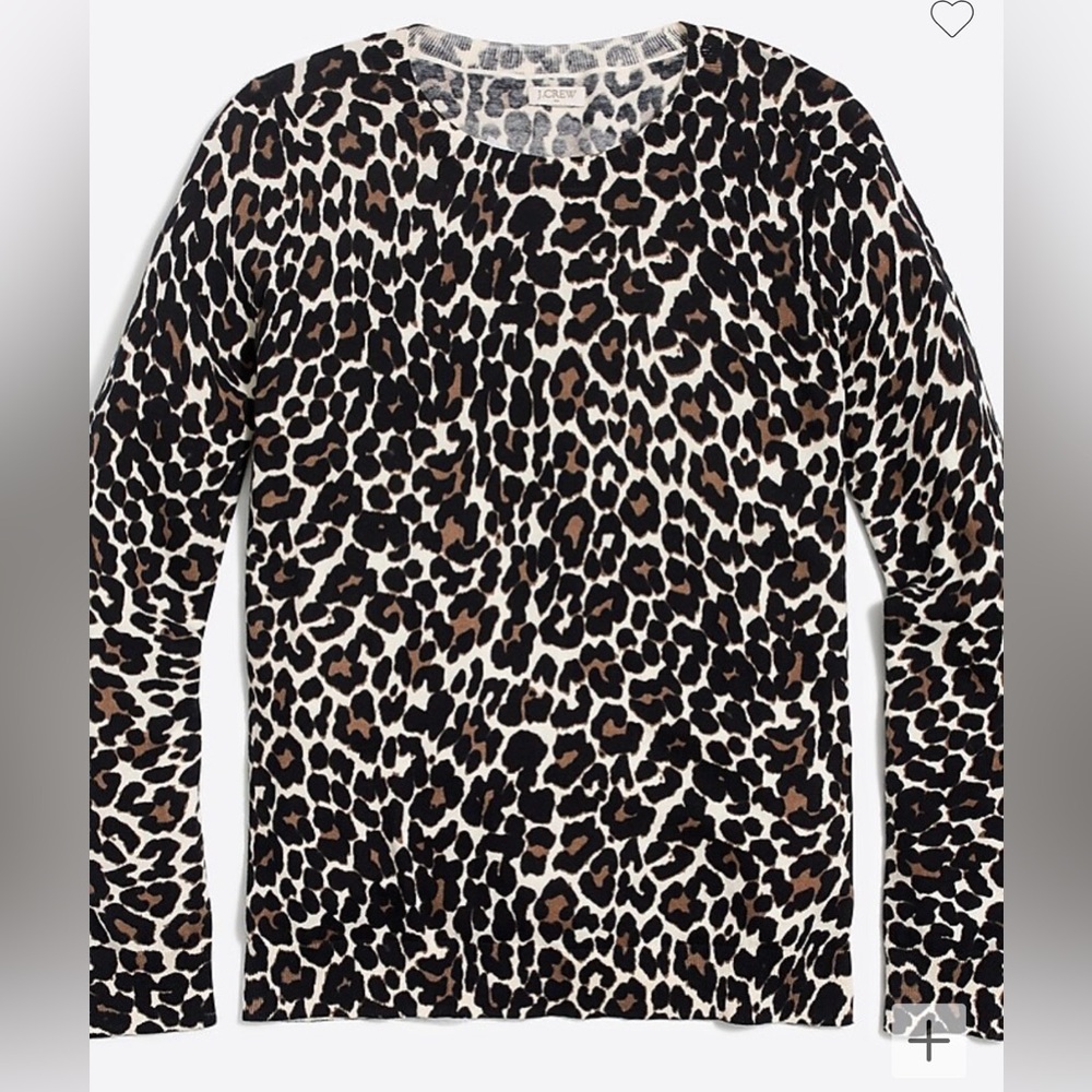 J. Crew Factory Leopard Lightweight Pullover XXS Sweater